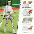 thumbnail image 5 of FUIALDOLG Floral Skirted Leggings for Women Breathable Tennis Golf Skorts WomensTennis Outfits Gym Workout Running Yoag Leggings With Skirt,Size M, 5 of 7