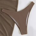 thumbnail image 1 of Aayomet Swimsuit Women Color Three-piece Pullover Swimsuit Split With Mesh Solid Women's Skirt Suit Swimwears Tankinis Set,Brown L, 1 of 5
