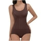 thumbnail image 2 of Body moldeador de cuerpo para mujer, color sólido, tirantes ajustables para hombros, talla grande, ajustado, levanta y moldea la cadera, mono con escote pronunciado, moldeador de nailon para mujer., 2 of 9