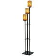 thumbnail image 2 of Robert Louis Tiffany Style Floor Lamp with USB Charging Port 3-Light 72" Tall Bronze Amber Art Glass Shade for Living Room Reading, 2 of 9