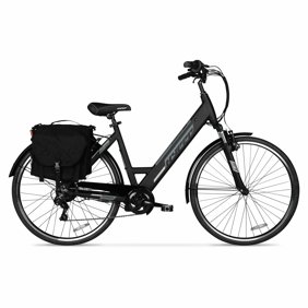 Hyper Bicycles 36V Class 2 700C Electric Commuter E-Bike, Adult Ages 13 , Pedal-Assist, 250W Motor, Black
