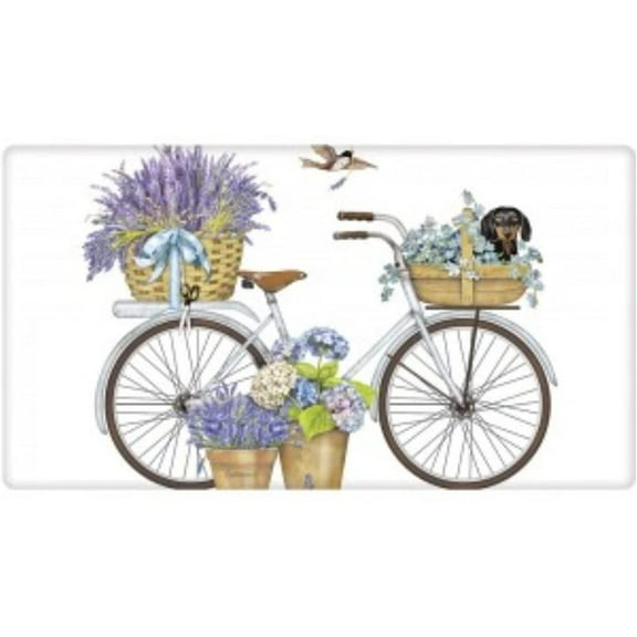 White Bike Dachshund Flour Sack Towel
