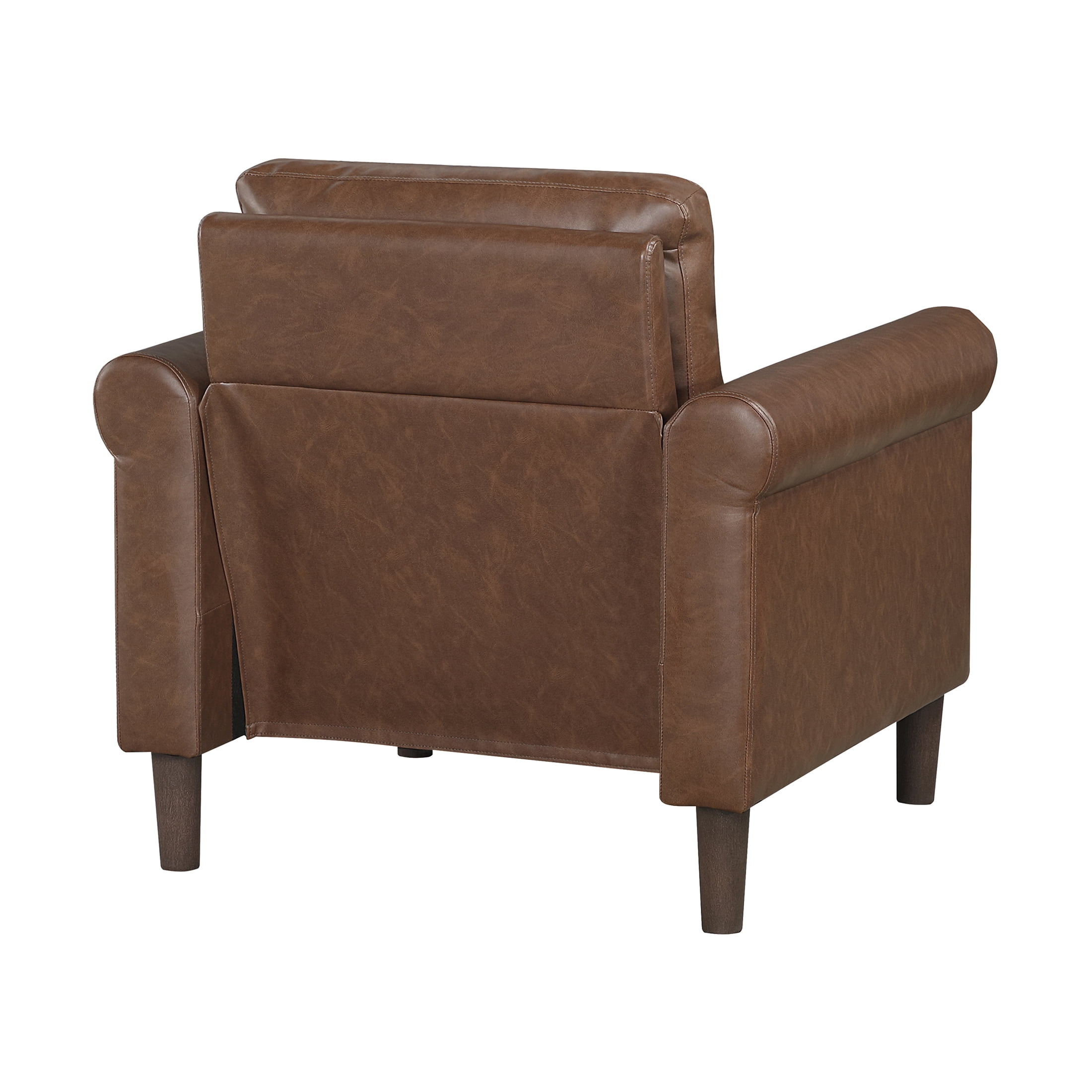 OakvillePark Marlinth Faux Leather Chair, Chocolate