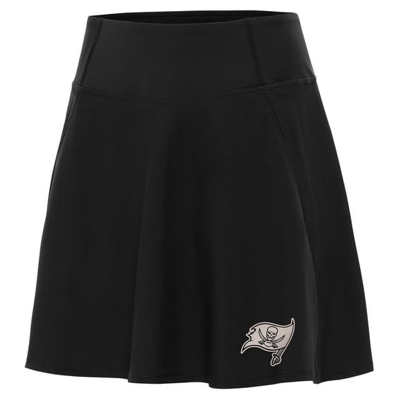 Women's Antigua Black Tampa Bay Buccaneers  Brushed Carbon Chip Skort