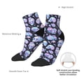 thumbnail image 6 of Fuzoiu Blue Skull Flower Print Adult Socks, Crew Moisture-wicking Socks, Unisex Cushion Crew Socks,Casual Sports Ankle Socks, 6 of 7