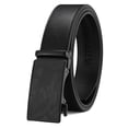 thumbnail image 1 of Cinturón Masculino CHAOREN con Hebilla de Ráqueta de Cuero Negro de 3,5 cm de ancho, 1 of 7