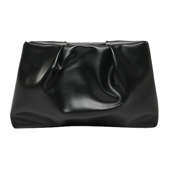 Fashionable Pleated Weddding Party Handbag Elegant Evening Bag Soft PU Compact Design Secure Storage Compartments