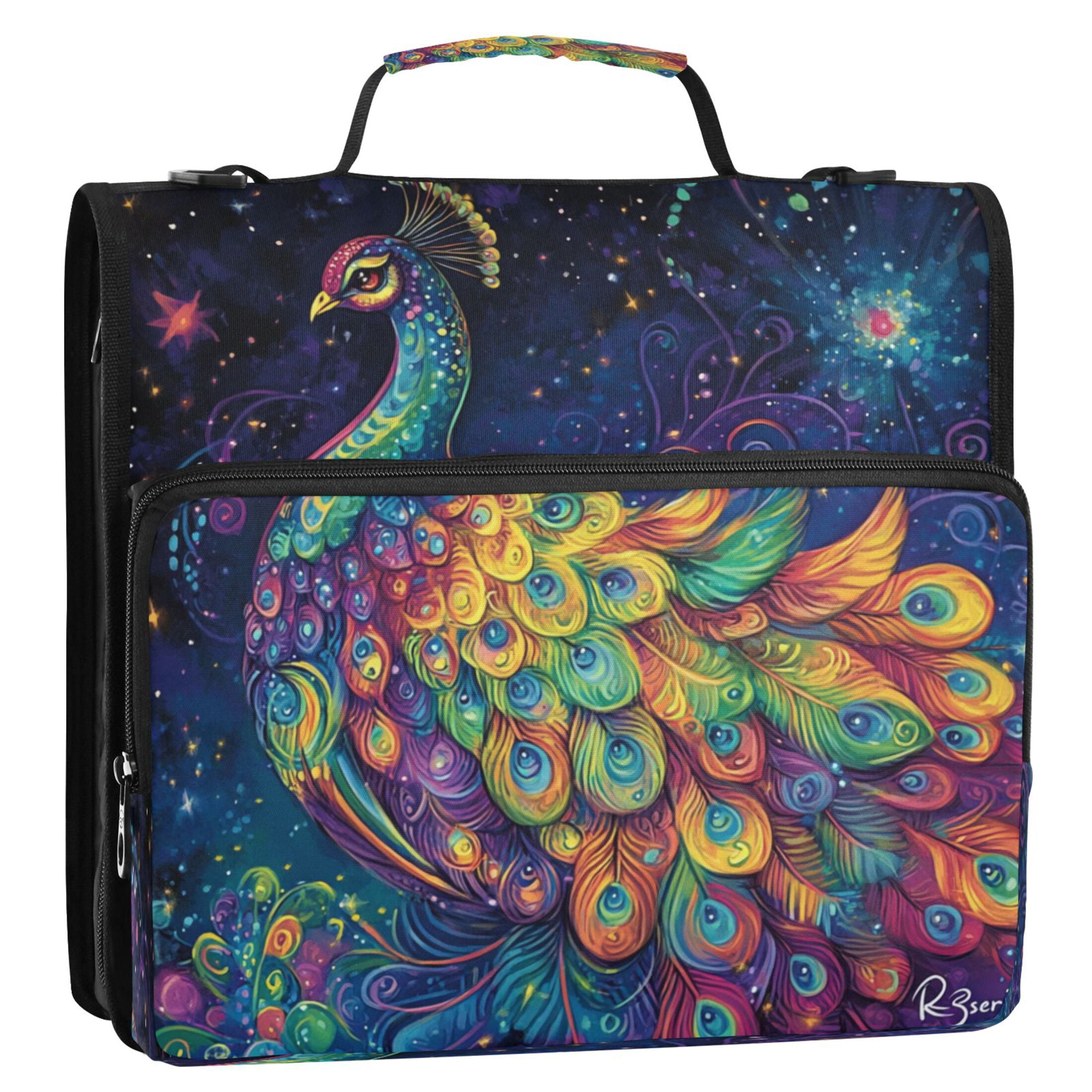 YAZAOO Zipper Binder trapper keeper Documents Organized Design Celestial Beauty Printed