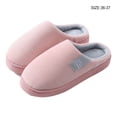 thumbnail image 2 of Qarigey Zapatilla de algodón para mujer y hombre, zapatos coloridos para amantes de interiores, accesorios de ropa de fondo grueso, artículos Calzado Rosado 36-37, 2 of 6