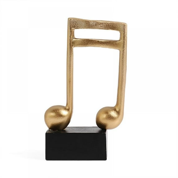 1pc-Music Note Statue,Music Note Decor Musical Sculpture Statue Music Note Figurine for Home Piano Gifts Souvenirs Giftbox Resin Golden