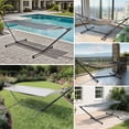 thumbnail image 3 of Sunjoy Outdoor Hammock with Stand Steel Metal Hammock Crafted in Italy, 3 of 11