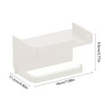 thumbnail image 3 of Self Adhesive Toilet Paper Holder with Phone Shelf Stainless Steel Wall Mounted Toilet Paper Roll Holder - Rustproof and Bathroom Washroom Tissue Roll Holder with Shelf, 3 of 6