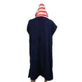 thumbnail image 4 of Elegantoss Blue Cotton Surf Beach Hooded Poncho with USA Flag Design Hood and Pocket, Changing Bath Robe Towel with Pocket (Teenager), 4 of 6