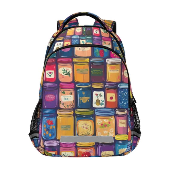 FORMRS Kids School Backpack Elementary Student Unisex Travel Bookbag with Reflective Stripes, Blue Jam