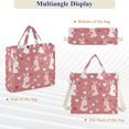 thumbnail image 6 of FORMRS Womens Corduroy Tote Bag Crossbody Shoulder Handbag with Pocket, Bunny Love Blooms, 6 of 7