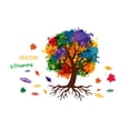 thumbnail image 1 of Naiovety 2 piezas de pegatinas de pared de árbol de tinta colorida, calcomanías extraíbles, papel tapiz, póster artístico, murales para sala de estar Decoración del hogar Naiovety HA083768-00, 1 of 6