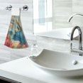 thumbnail image 7 of Wobogo Blue Macaw Hand Towel Set of 2 Absorbent for Kitchen and Bathroom With Velcro Hanging Loop 18.2×14in, 7 of 7