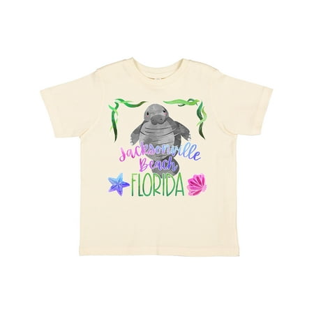 

Inktastic Jacksonville Beach Florida Cute Swimming Manatee Boys or Girls Toddler T-Shirt