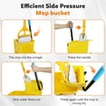 thumbnail image 4 of Commercial Mop Bucket with Wringer Side Press on Wheels, 35 Quart Mop Bucket with Commercial Mop, Easy to Move, Mops and Buckets for Floor Cleaning/Wet Mopping, Yellow, 4 of 6