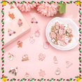 thumbnail image 3 of Charm SANNIX, juego de 110 colgantes esmaltados navideños en color rosa, 3 of 7