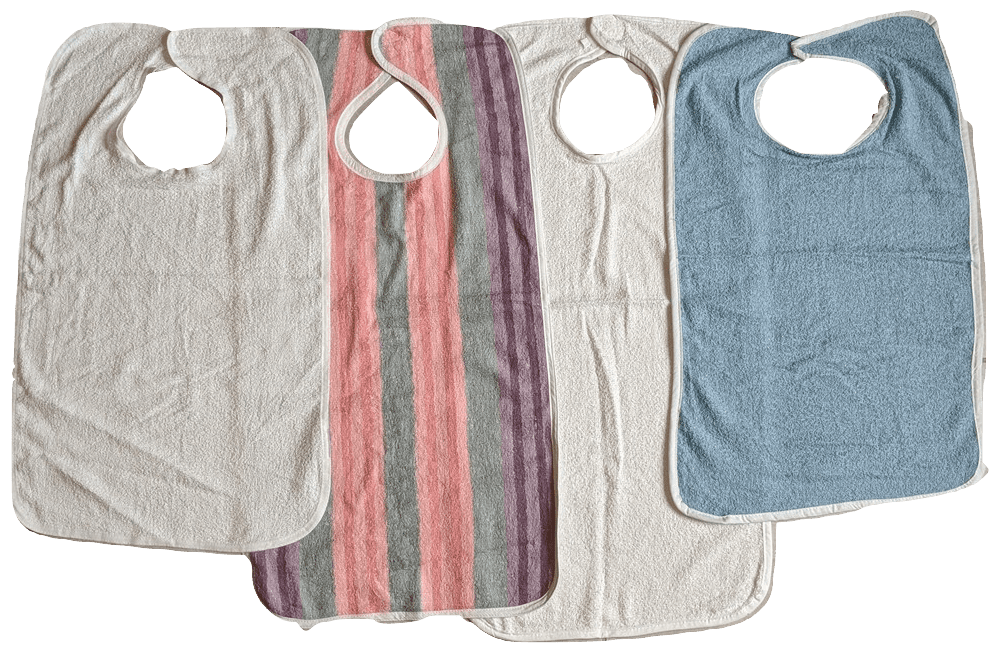 6 Pack Adult Bibs For Eating, Machine Washable Reusable Clothing