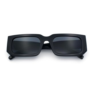 Calvin Klein unisex black matte rectangular sunglasses. Calvin Klein CK20520S 001 Rectangular Sunglasses Matte Black  main image 3