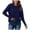Navy, variant on Towmus Casual Women Fall Oversized Sweater Long Sleeve Ribbed Knit Pullover Loose Crewneck Batwing Split Sweater