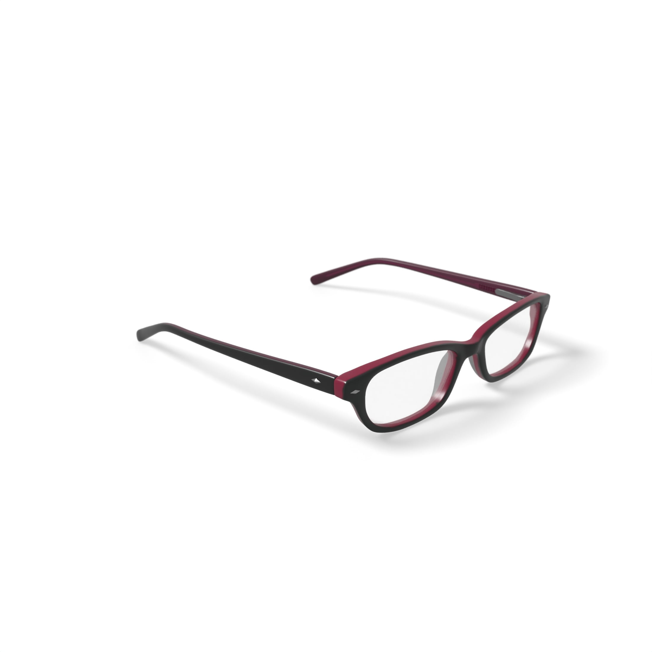 Walmart Youth FM14113 Rectangular Prescription Eyeglasses with Case, Black/Purple