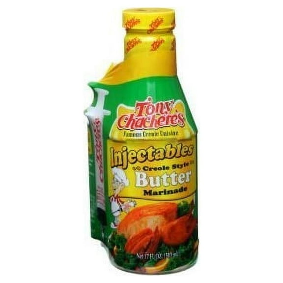 Tony Cacheres Creole Style Butter Injectable Marinade and Injector