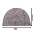 thumbnail image 3 of Half Round Bath Mat Non-Slip Beige Bathroom Rugs Semicircle Chenille Bath Rugs Water Absorbent Floor Mats for Child Ultra Soft Washable Bathroom Dry Fast Shower Mat Area Rugs (19.68" x 12.99"),Beige, 3 of 3