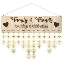 HEMOTON 1 Set Birthday Anniversary Reminder Board Home DIY Calendar Wall Hanging Date Plaque