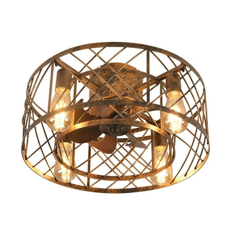 

19.7 Ceiling Fan with Light Pendent Fan Fixture 3-Speed Enclosed Ceiling Fan 1/2/4 H Timing Control for Kid s Room Bedroom Living Room