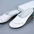 thumbnail image 5 of HAOTAGS Womens's Casual Walking Sandals Closed Toe Slide Sandals Summer Flat Sandals White Size 9.5, 5 of 5