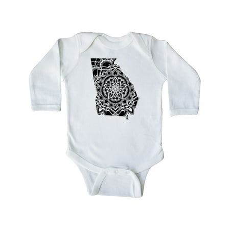 

Inktastic Georgia Silhouette Mandala Gift Baby Boy or Baby Girl Long Sleeve Bodysuit