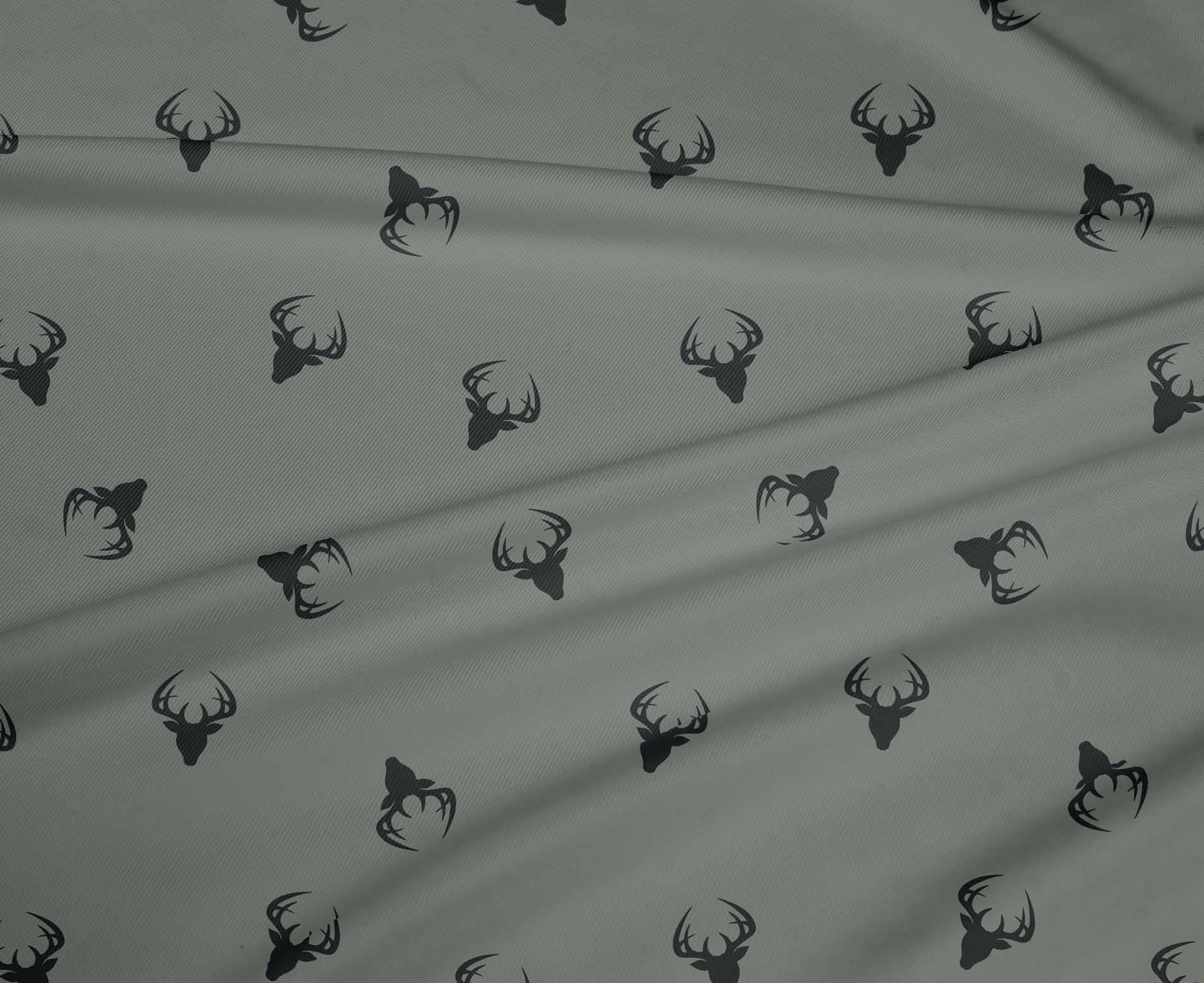 oneOone Polyester Spandex Gray Fabric Christmas Dress Material Fabric Print Fabric By The Yard 56 Inch Wide