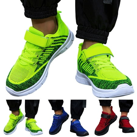 

Kcodviy Autumn Children Girls High Top Shoes for Toddler Girls Sports Shoes Flat Thick Bottom Lightweight Non Lace Up Hook Loop Easy To Wear Colorblock Mesh Upper Breathable and Comfortable
