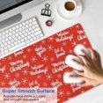 thumbnail image 4 of Long Mouse Pads for Desk,Red Christmas Text and Snowflake Pattern Desk Mats on Top Of Desks, Desk Mouse Pad Extra Large with 3mm Non-Slip Base and Stitched Edge for Gaming,Office,Work,Home 35.4x15.7in, 4 of 5