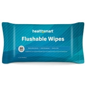 HealthSmart - 60 ct Flushable Wipes (6"x8")
