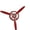 Red, variant on Yihuala Quiet Propeller Wall Clock Iron Deck 26.4x26.4 Inch Vintage Aircraft Sculpture Easy Install Creative Present Concept