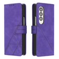thumbnail image 2 of MonsDirect for 7.6 inch Samsung Galaxy Z Fold 3 2022 2021 Case, Slim Suede Leather Stand Folio Cover with Auto Sleep/Wake Card Slots & Hand Strap Anti-Fall Protective Case for Galaxy Z Fold 3, Purple, 2 of 5