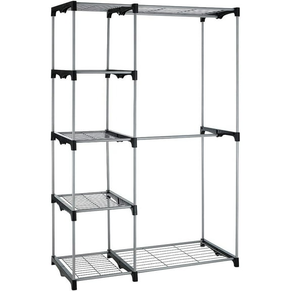 Wubio Hanging Closet Organizer and Storage Heavy Duty Clothes Rack Sturdy Rod Garment