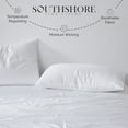 thumbnail image 3 of Southshore Fine Living, Inc. King Sheet Set, Rayon/Viscose Derived from Bamboo Sheets, White, 3 of 6