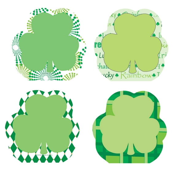 SHAPES ETC.  Mini Cardstock Accents - St. Patty's Shamrock Variety Pack