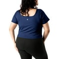 thumbnail image 2 of Rainbeau Curves Square Neck Activewear T-Shirt, Women's Plus, 2 of 2