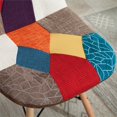 thumbnail image 4 of Hodedah Tissu Rembourré Multi-Couleur Patchwork Design Chaise d'Accent de Salle à Manger, 4 of 6