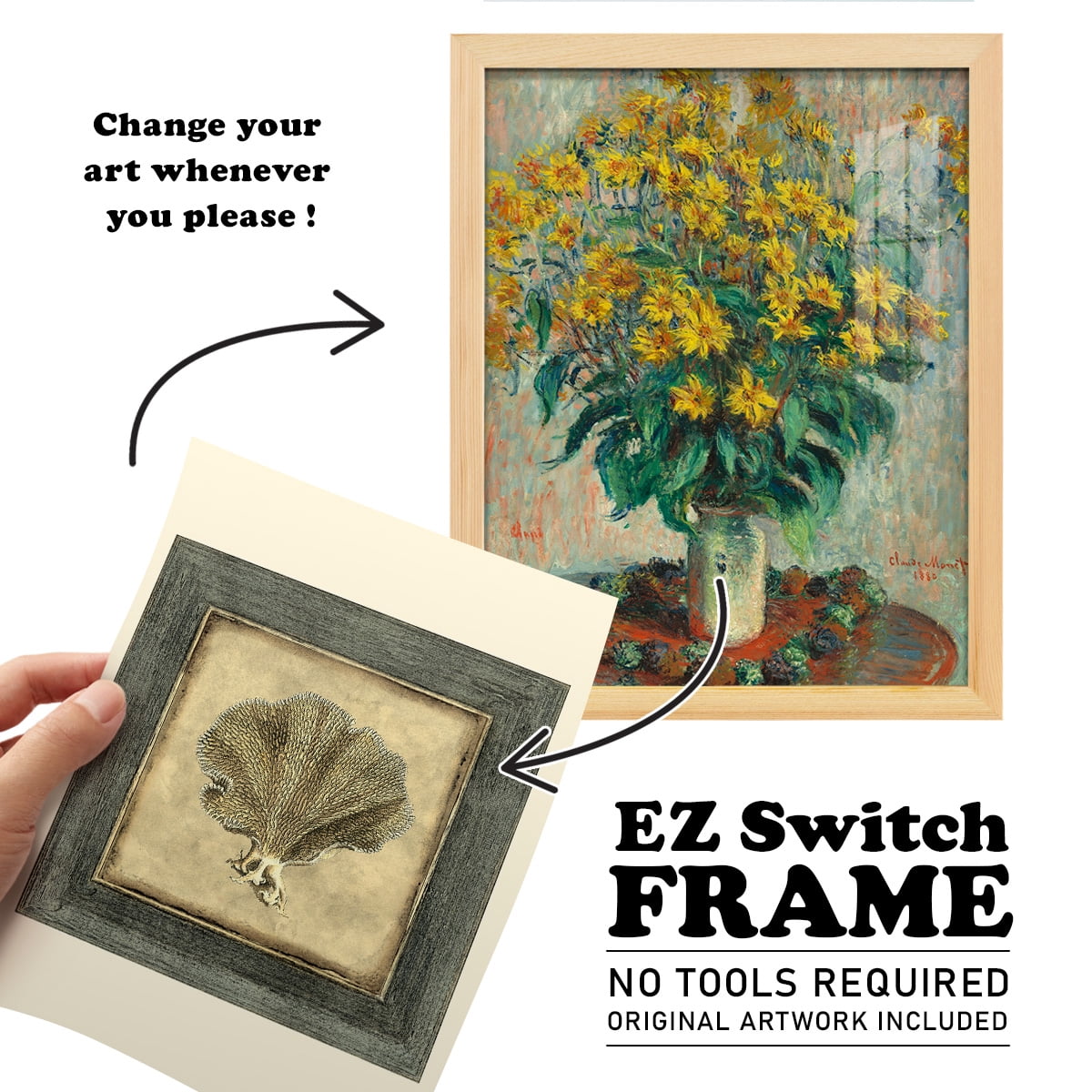 Mini Exotic Coral VI (U) - Framed Print w/glass - Natural Wood