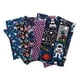 thumbnail image 2 of Paquetes de 5 piezas de tela negra en cuartos, tela precortada con estampado animal para patchwork. Azul, 2 of 9