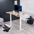 thumbnail image 2 of VIVO Electric 63” x 32” Stand Up Desk, Light Wood Table Top, White Frame, 2 of 8