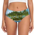 thumbnail image 1 of Fotbe Island And Coral Reef Calzones Estampados para Mujer – Ropa Interior de Algodón, Cómoda, Suave y Elástica-Small, 1 of 6