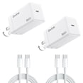 thumbnail image 1 of Cargador GaN Bwine de 65 W, 2 adaptadores y 2 cables USB-C, 1 of 7
